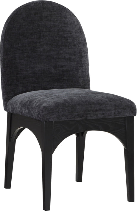 Waldorf - Chenille Dining Side Chair With Black Legs