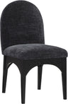 Waldorf - Chenille Dining Side Chair With Black Legs