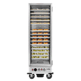 33 in. Commercial Non-Insulated Glass Door Heated Holding/Proofing Cabinet with 36-Pan Capacity in Silver (KM-CHP36-SNGL)