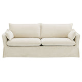 Shane - Sofa With 2 Pillows - Beige Linen