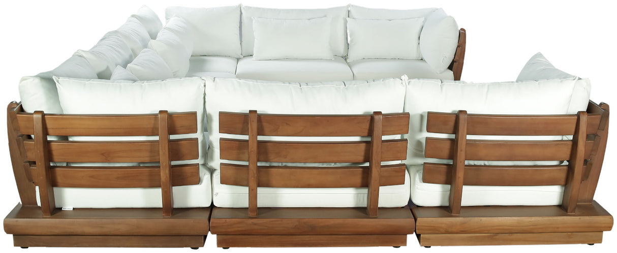 Mirella - 8 Piece Water Resistant Fabric Upholstered Outdoor Patio Modular Sectional