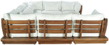 Mirella - 8 Piece Water Resistant Fabric Upholstered Outdoor Patio Modular Sectional