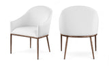 Ferro - Upholstered Dining Arm Chair With Brushed Bronze Legs