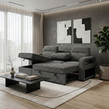 Mitchell - Reversible Sofabed With Storage Chaise, USB And Cup Holders - Dark Gray