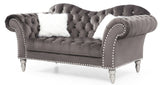 Elegant Round Arm Loveseat