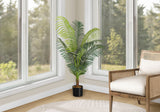 47" Tall, Artificial Plant, Palm Tree, Indoor, Faux, Fake, Floor, Greenery, Potted, Real Touch, Decorative - Green / Black