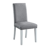 Lanton - Side Chair Set of 2) - Gray Linen & Antique White