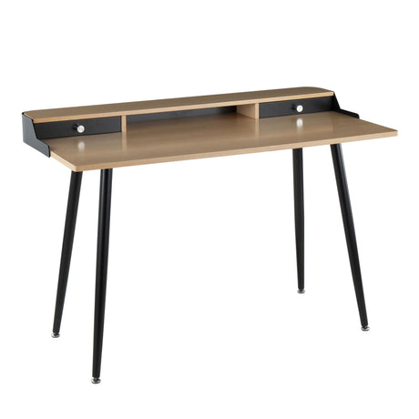 Harvey - Contemporary Desk - Black Steel