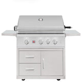 Summerset TRL Pro 32-in 3 Burner Propane Grill on Deluxe Cart w/ Rear Infrared Burner & Rotisserie Kit