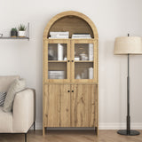 Modern Tech Inspired Dome Cabinet With LED Lighting