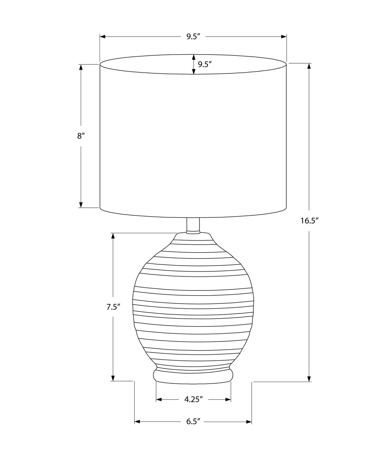 Lighting, Table Lamp, Ceramic, Transitional - Black