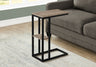 Accent Table, C - Shaped, Marble Look Contemporary & Modern Convenient Design