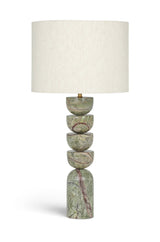 Opus - Linen Textured Fabric And Brass Table Lamp