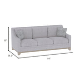 Sofa With Casual Accent - Gray