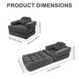 Convertible 2 In 1 Armrest Sofa For Bedroom