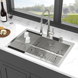Kitchen Sink Drop In, Stainless Steel Single Bowl, Topmount