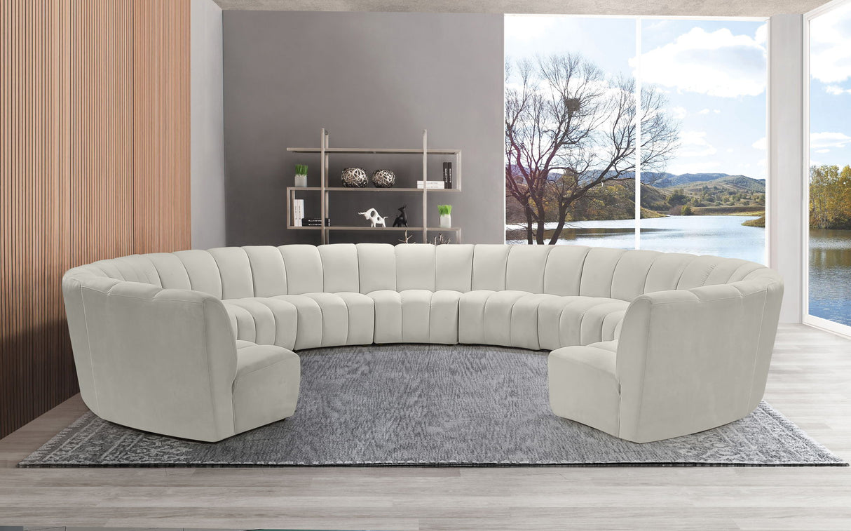 Infinity - 11 Piece Velvet Modular Sectional