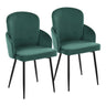 Dahlia - Contemporary Dining Chair (Set of 2) - Black Metal