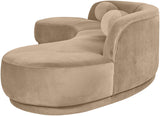 Avra - 146" Velvet Performance Fabric Upholstered Sectional