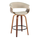 Vintage Mod - 26" Fixed-Height Counter Stool (Set of 2) - Black Footrest