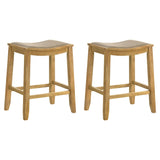 Iyani - Coastal Modern Wood Counter Height Kitchen Bar Stool
