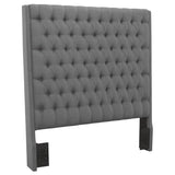 Camille - Upholstered Eastern King Panel Headboard - Gray