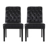 Broxton - Tuft Dining Rolltop Chairs With Button Tufted Backrest (Set of 2)