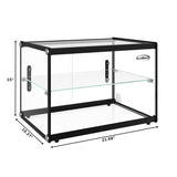 22 in. Tiered Pastry Display Case With Shelf and Sliding Door ETL Certified, 2.2 cu. ft. Capacity (KM-DC-2CSBK)