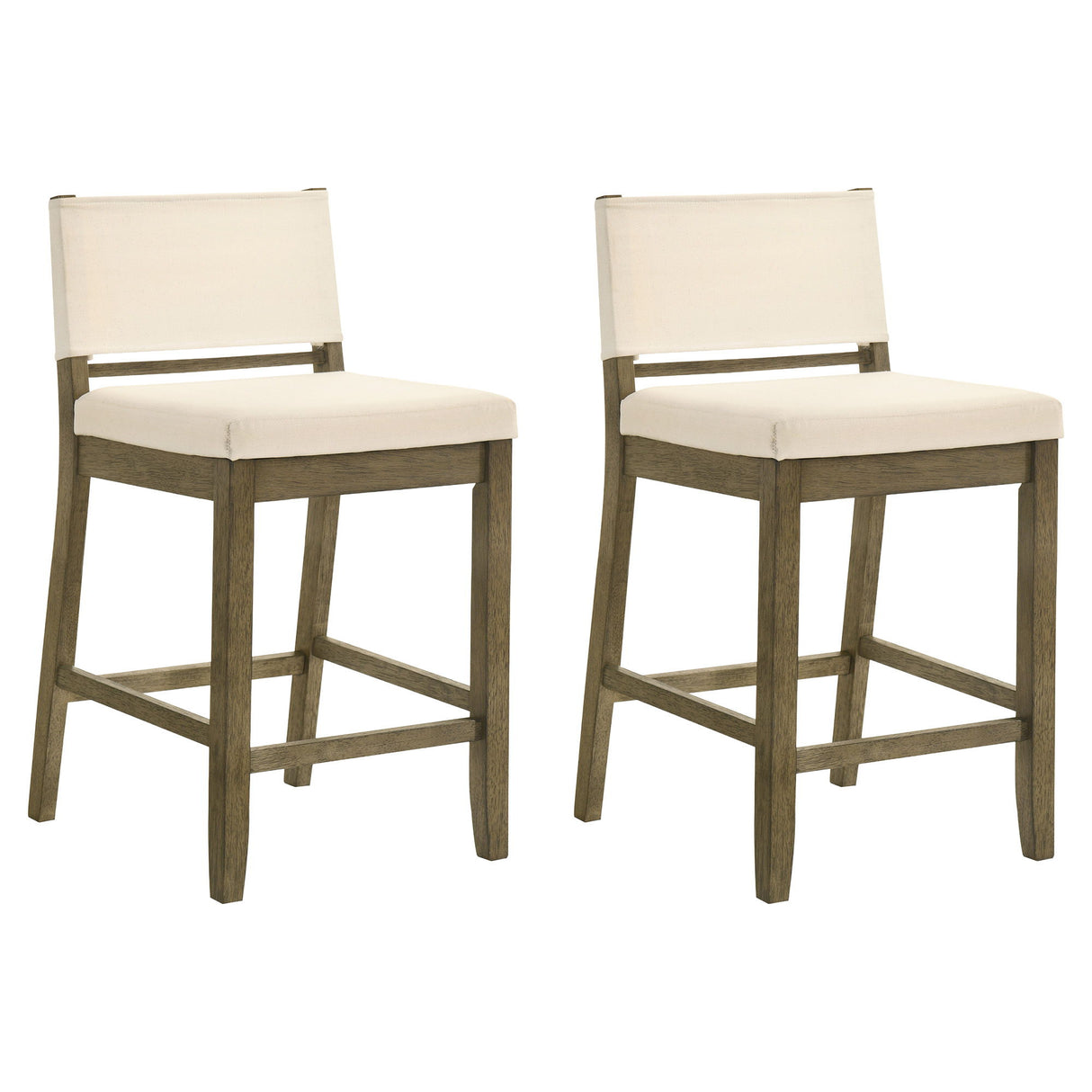 Yaneli - Contemporary Natural Wood Counter Height Kitchen Bar Stool