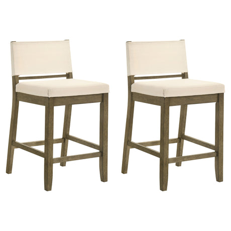 Yaneli - Contemporary Natural Wood Counter Height Kitchen Bar Stool