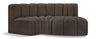 Arc - Boucle Fabric 3 Piece Modular L-Shaped Sofa