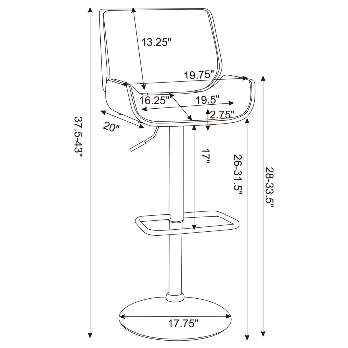 Adjustable Bar Stool