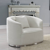 Odette - Chair With Pillow - Beige Chenille