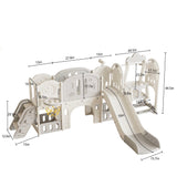 Toddler Slide Kids Playground With Basketball Hoop And Swing