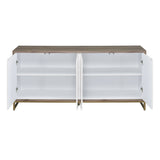 Paavan - Console Cabinet - White / ChampagneChampagne