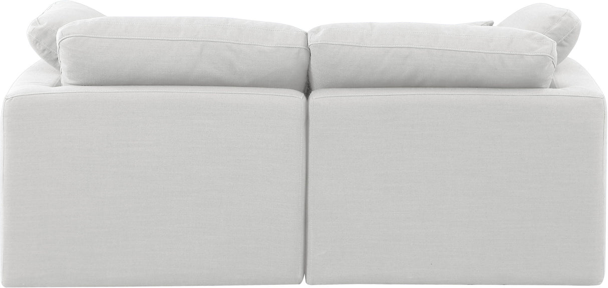 Indulge - Linen 2 Piece Modular Sofa - White