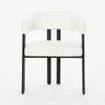 Modern Dining Upholstered Barrel Chair With Curved Back And Armrests