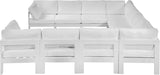 Nizuc - Outdoor Patio 10 Piece Modular Sectional With White Frame