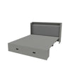Full Murphy Bed With Storage Drawers, Charging Station, Foldable Panels, And Silent Swivel Wheels