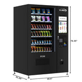 Non-Refrigerated Snack Vending Machine with 60 Slots, Coin and Bill Acceptor, and 22 Inch Touch Screen in Black (KM-VMNT-50-BC)