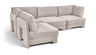 Hammond - Velvet Performance Fabric Upholstered 4 Piece Armless Sectional