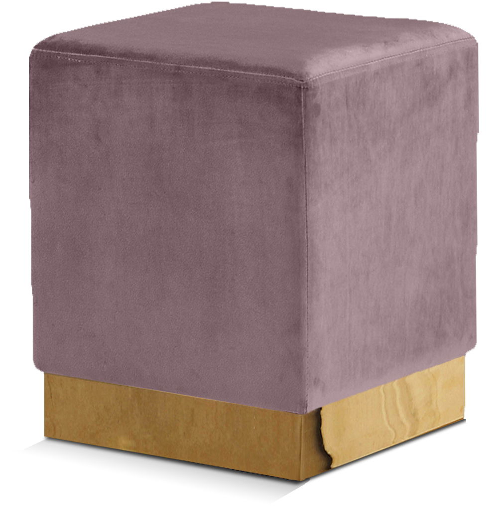 Jax - Stool Ottoman with Gold Base
