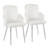 Dahlia - Contemporary Dining Chair (Set of 2) - Chrome Metal
