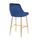Marcel - Counter Stool With Gold Metal Frame (Set of 2)