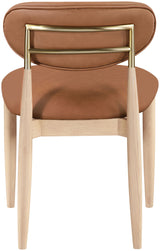 Riccio - Faux Leather Dining Side Chair (Set of 2) - Natural Frame