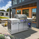 Mont Alpi Compact Series 6 Ft Natural Gas Outdoor Kitchen Island in Stainless Steel - MA-957RS