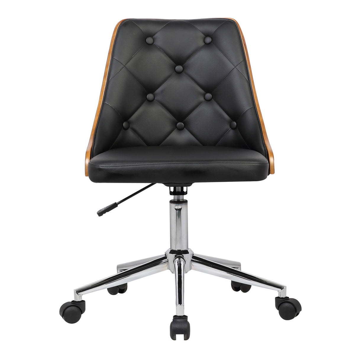 Diamond - Office Chair Veneer Back - Chrome / Black