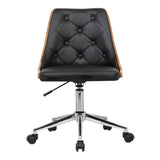 Diamond - Office Chair Veneer Back - Chrome / Black