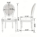 Dining Chairs, Upholstered With Round Back (Set of 2) - Black
