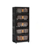 Folding Storage Cabinet With Magnetic Doors And Wheels